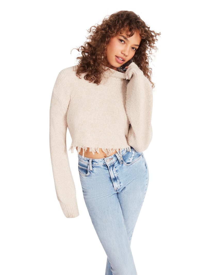 Beige Steve Madden Camille Women's Sweaters | PH 7204JVY